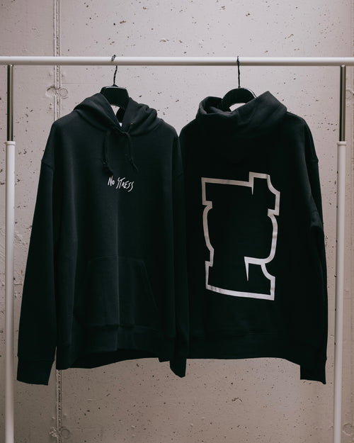 NO STRESS 101 Black Hoodie - Il mio negozio
