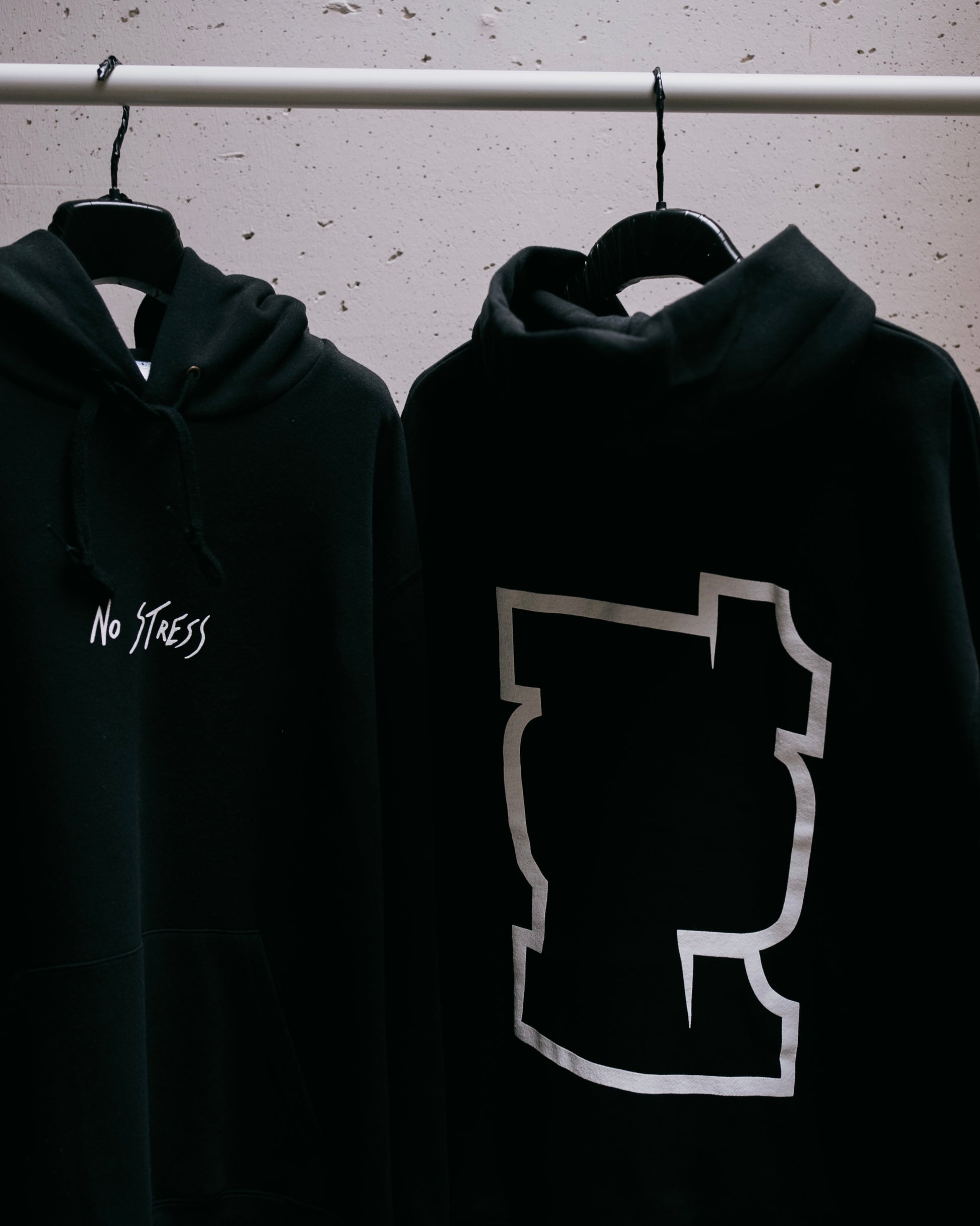NO STRESS 101 Black Hoodie - Il mio negozio